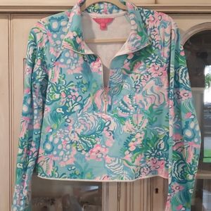 Lilly Pulitzer Ronan popover in aqua la vista